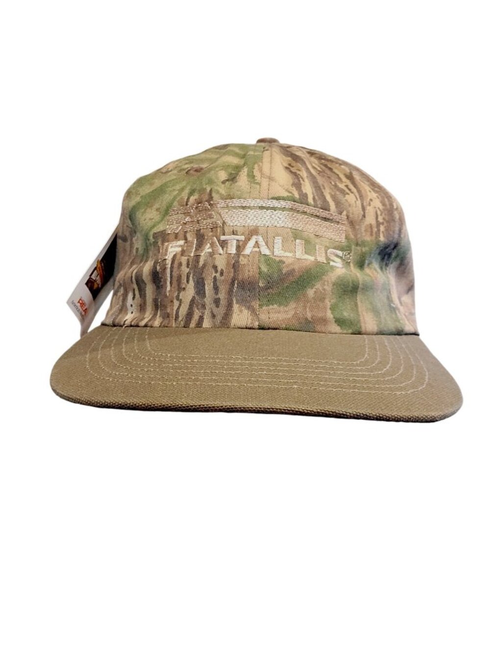 VTG Fiatallis Construction Equip Cap Hat 80s 90s Realtree Camo NWT